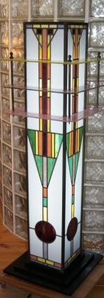 Glas in lood lamp Art Deco